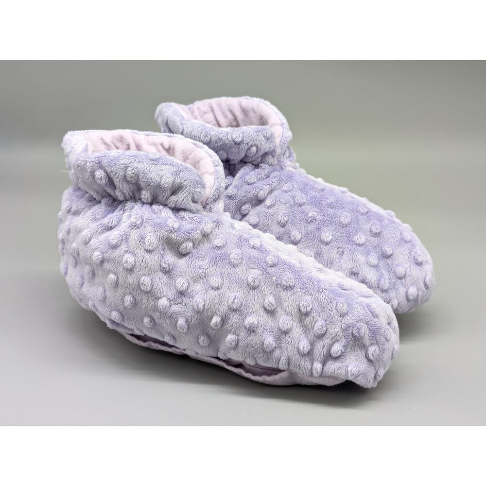 Grampas Garden Purple Microwavable Hot/Cold Slippers Size Medium Women's 7-9